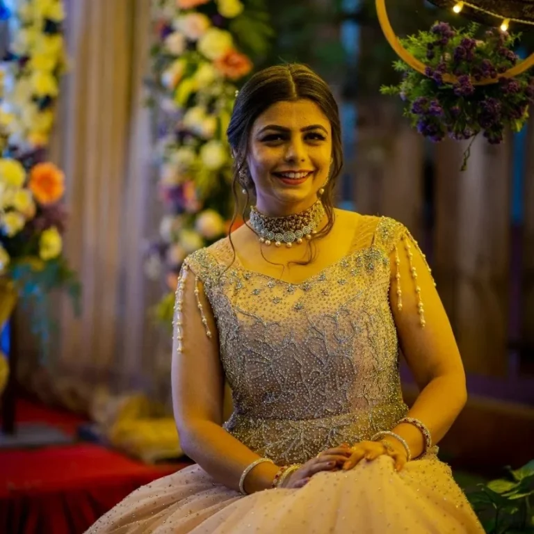 Anna Salon Academy Karnal reception makeup 768x768