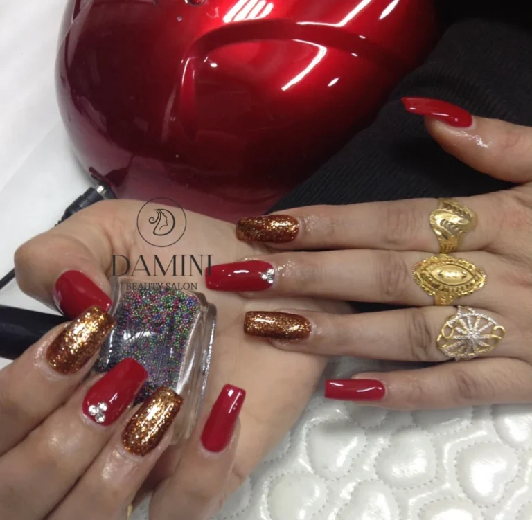 Damini Beauty Salon Jalandhar glitter nails 768x751