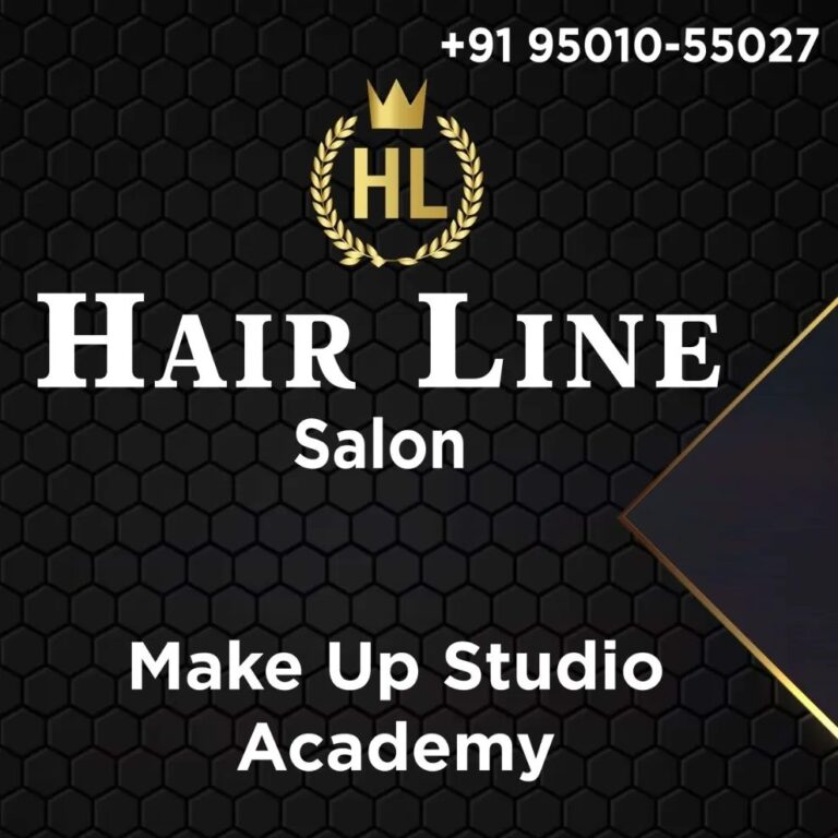 Hair line salon Hoshiarpur logo 768x768