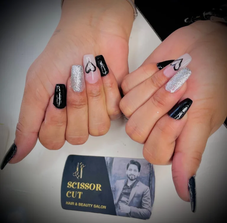 Scissor Cut Unisex Salon Faridkot nail extension 768x754