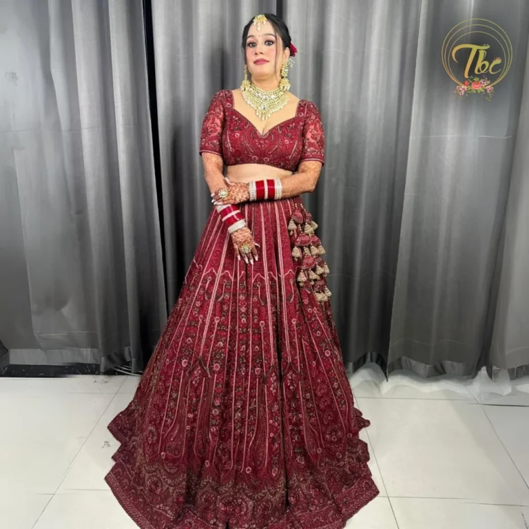 The Beauty Castle Salon Gurdaspur bride makeup 768x768