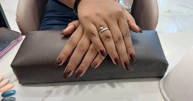 Your nails reveal your personality 🤎Book your appointment At Glam studio 75spectrum mall 768x402