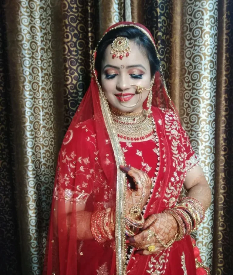 Rose Beauty Parlour Karnal bride makeup 768x908