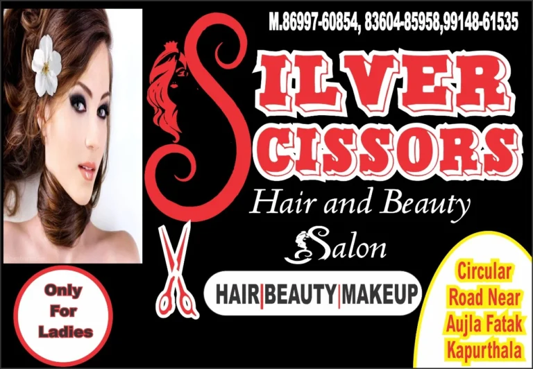 Silver Scissors hair and beauty salon Kapurthala logo 768x532