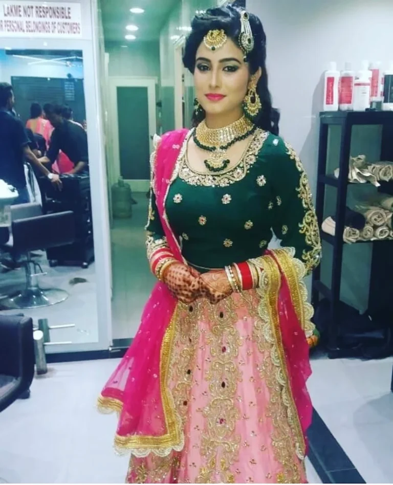Smita makeover Bathinda party makeup 768x948