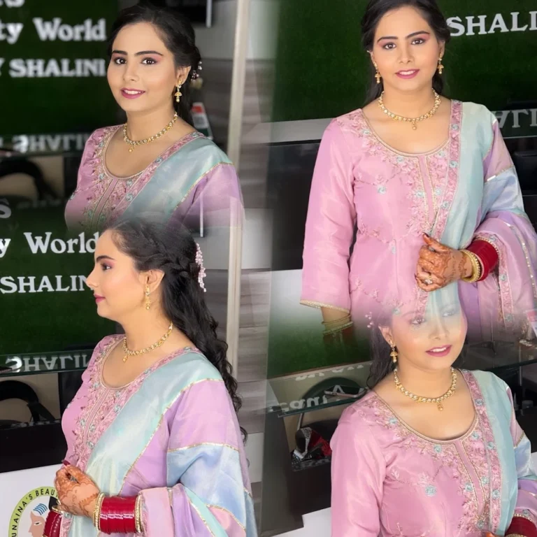Sunainas Beauty World Salon by Shalini Kurukshetra party makeupp 768x768